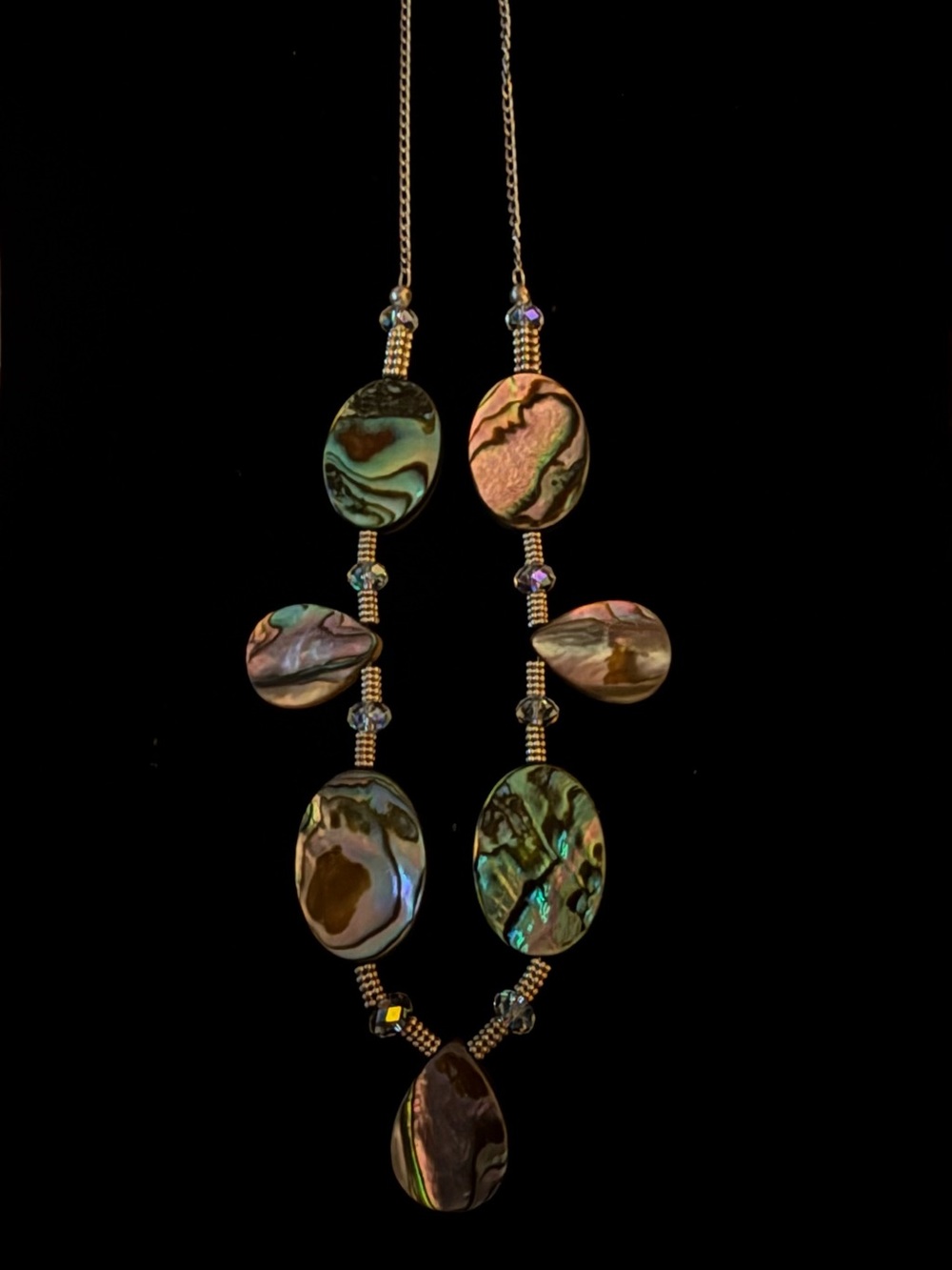 Iridescent abalone necklace